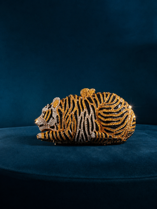Stripe Royale Crystal Clutch