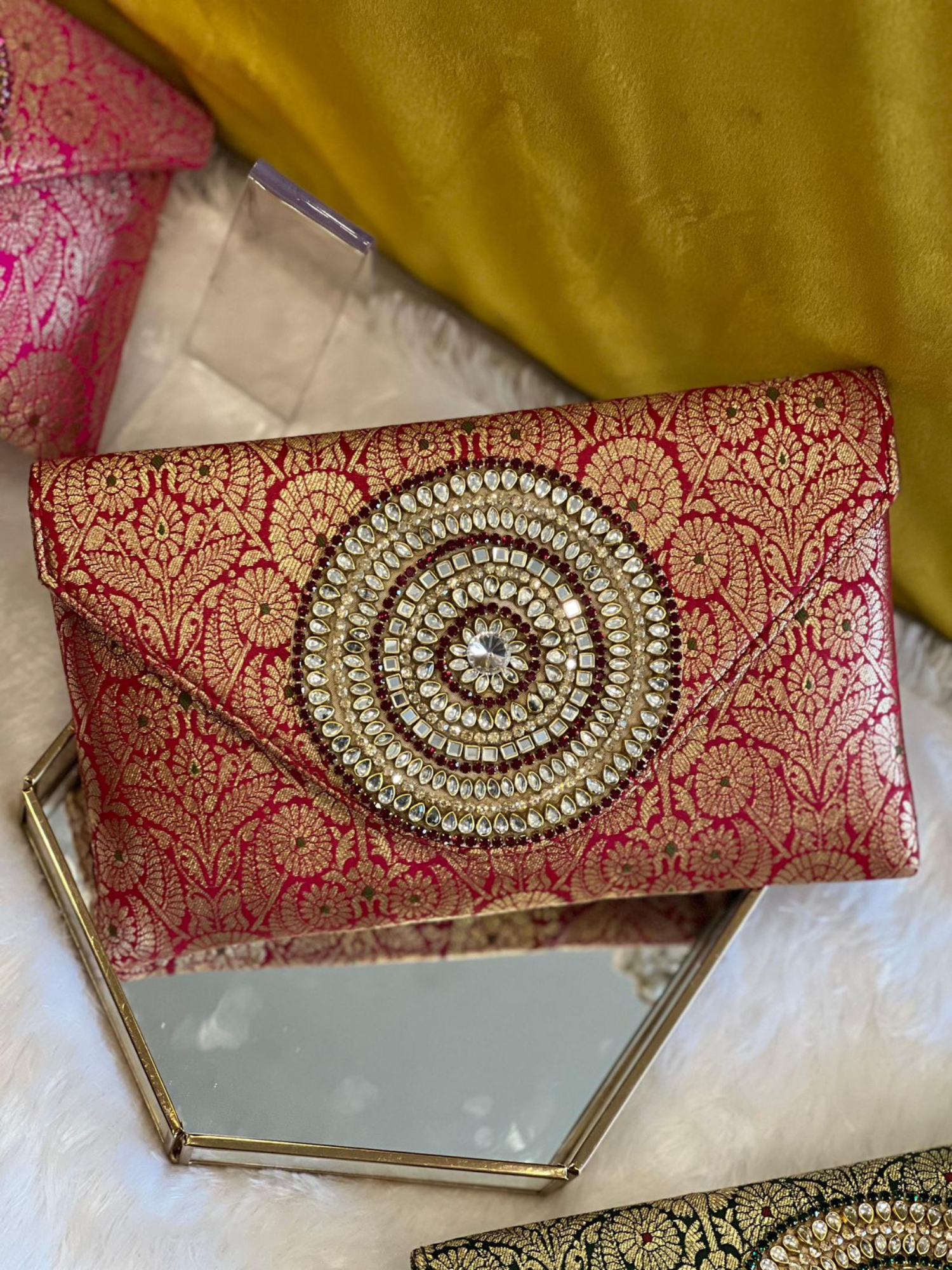 Rajwada Medallion Envelope Clutch
