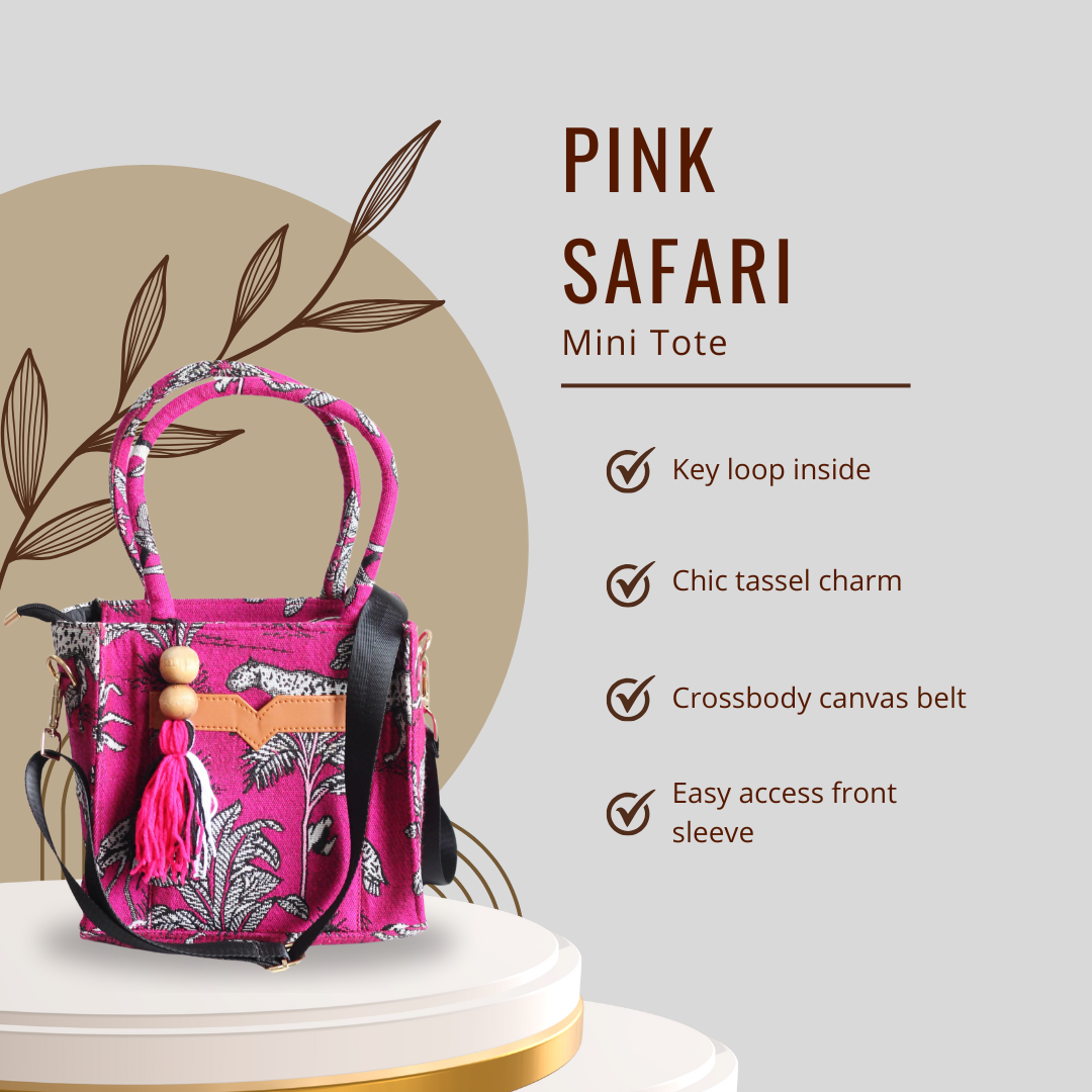 Pink Safari Mini Tote