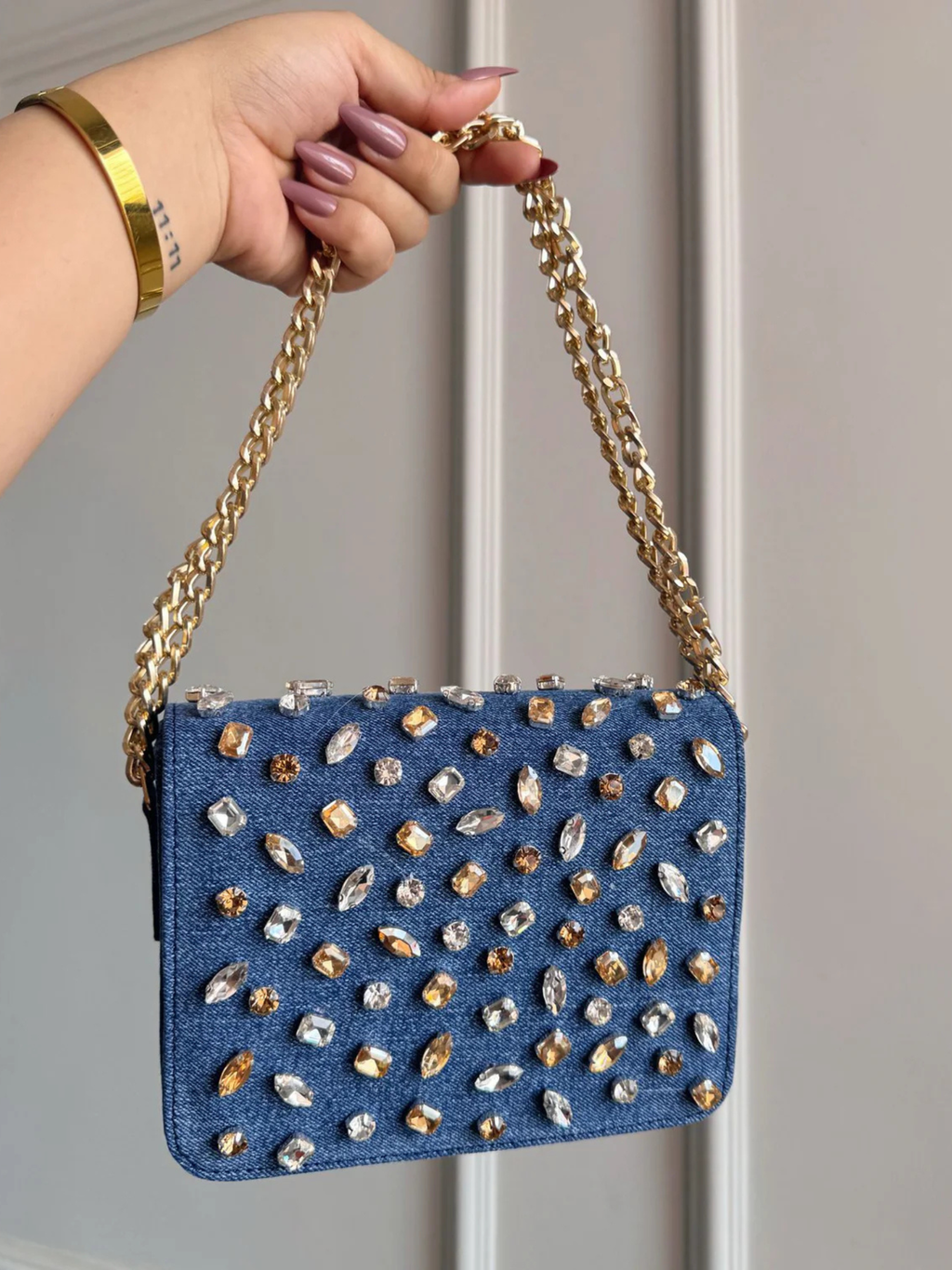 Crystal Flap Bag
