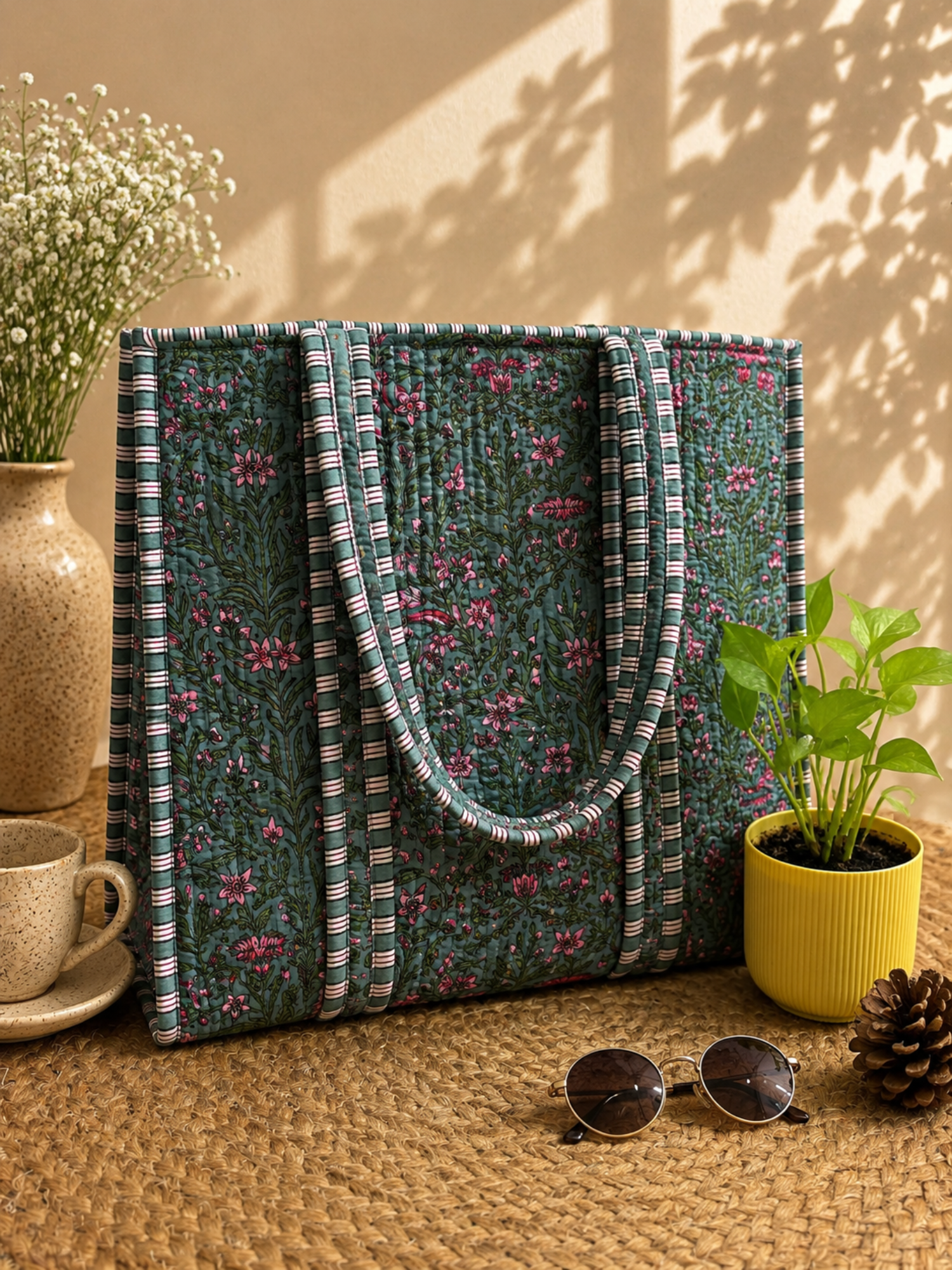 Wildflower Meadow Quilted Tote