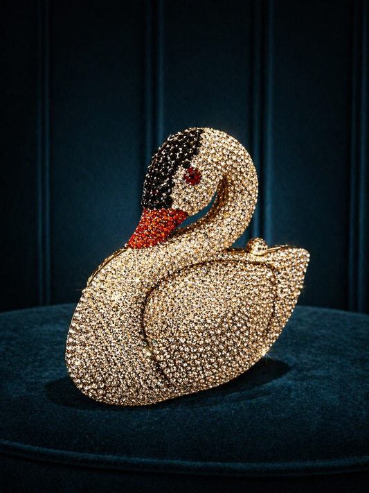 Swan Crystal Clutch