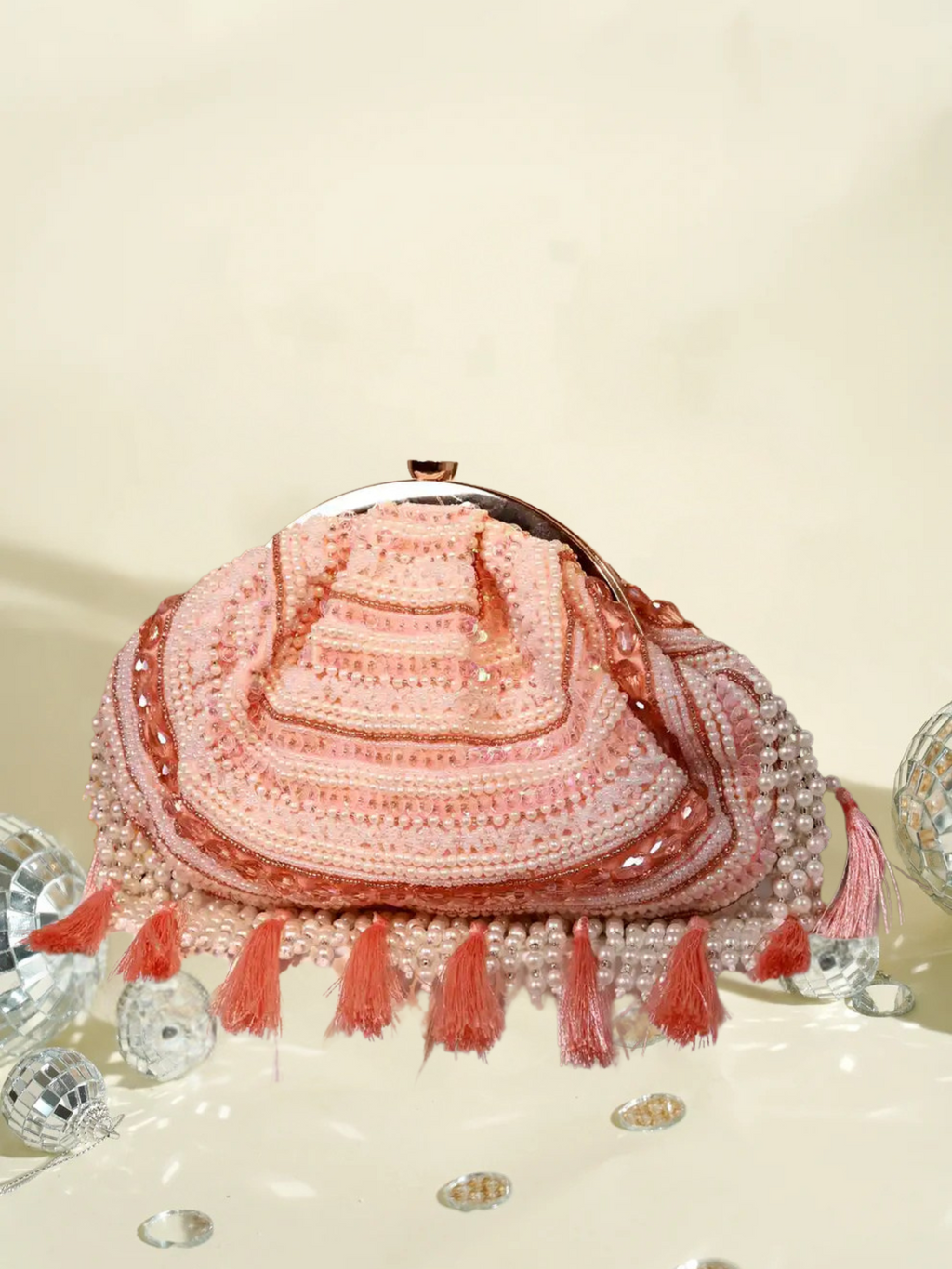 Zarina Tasselled Half Moon Bag
