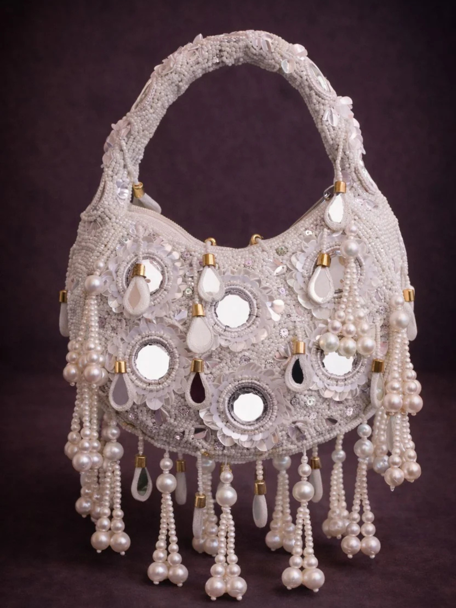 Aarzoo Mirror Pearl Handbag
