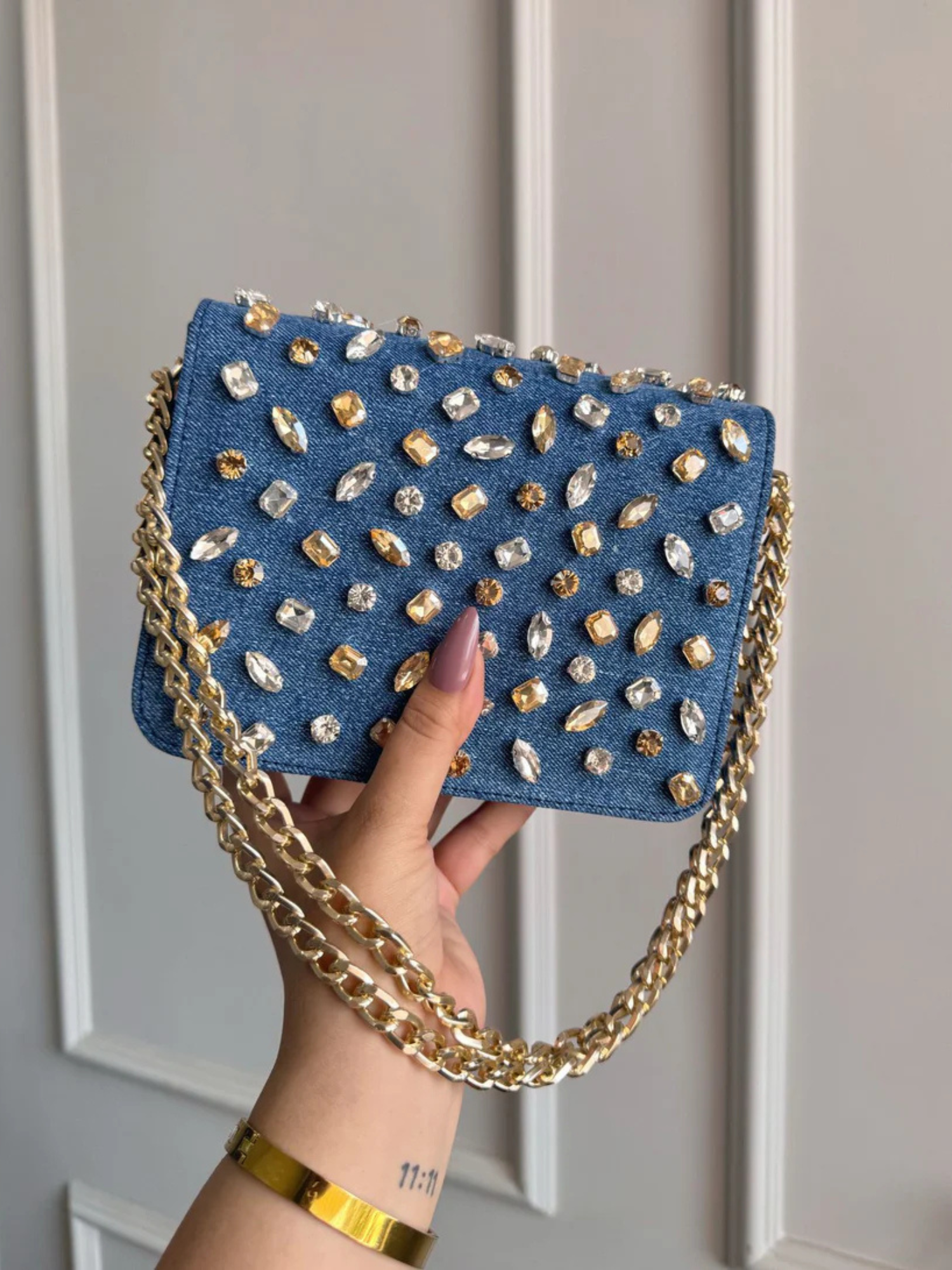 Crystal Flap Bag