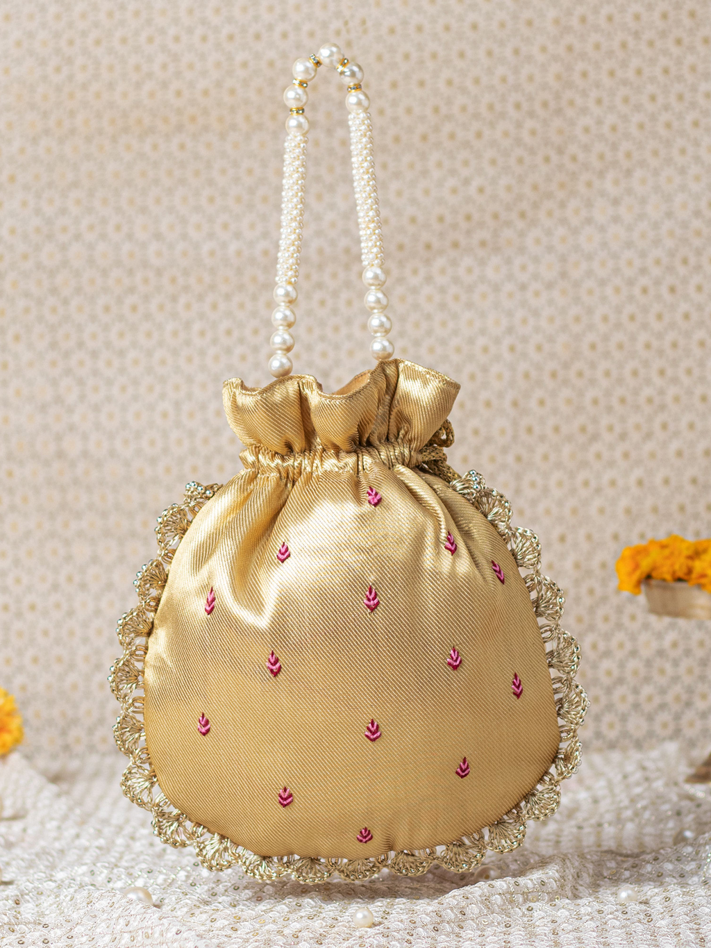 Shreenathji Hand-Embroidered Potli