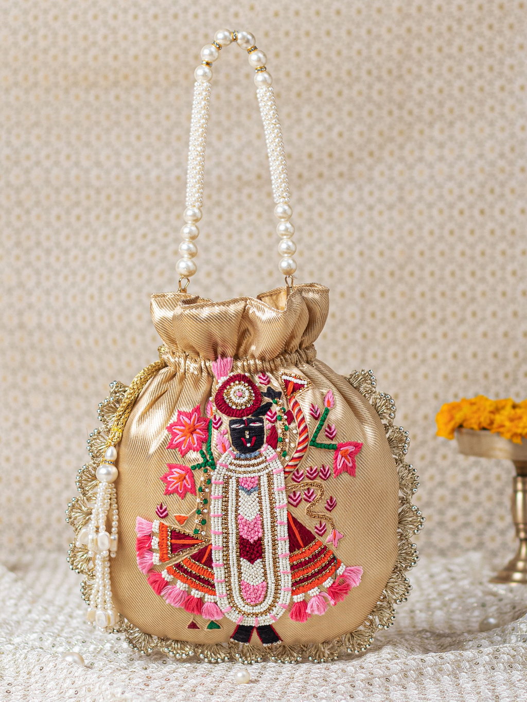 Shreenathji Hand-Embroidered Potli