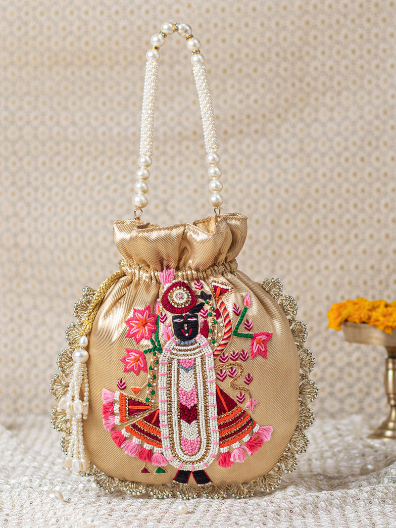 Shreenathji Hand-Embroidered Potli