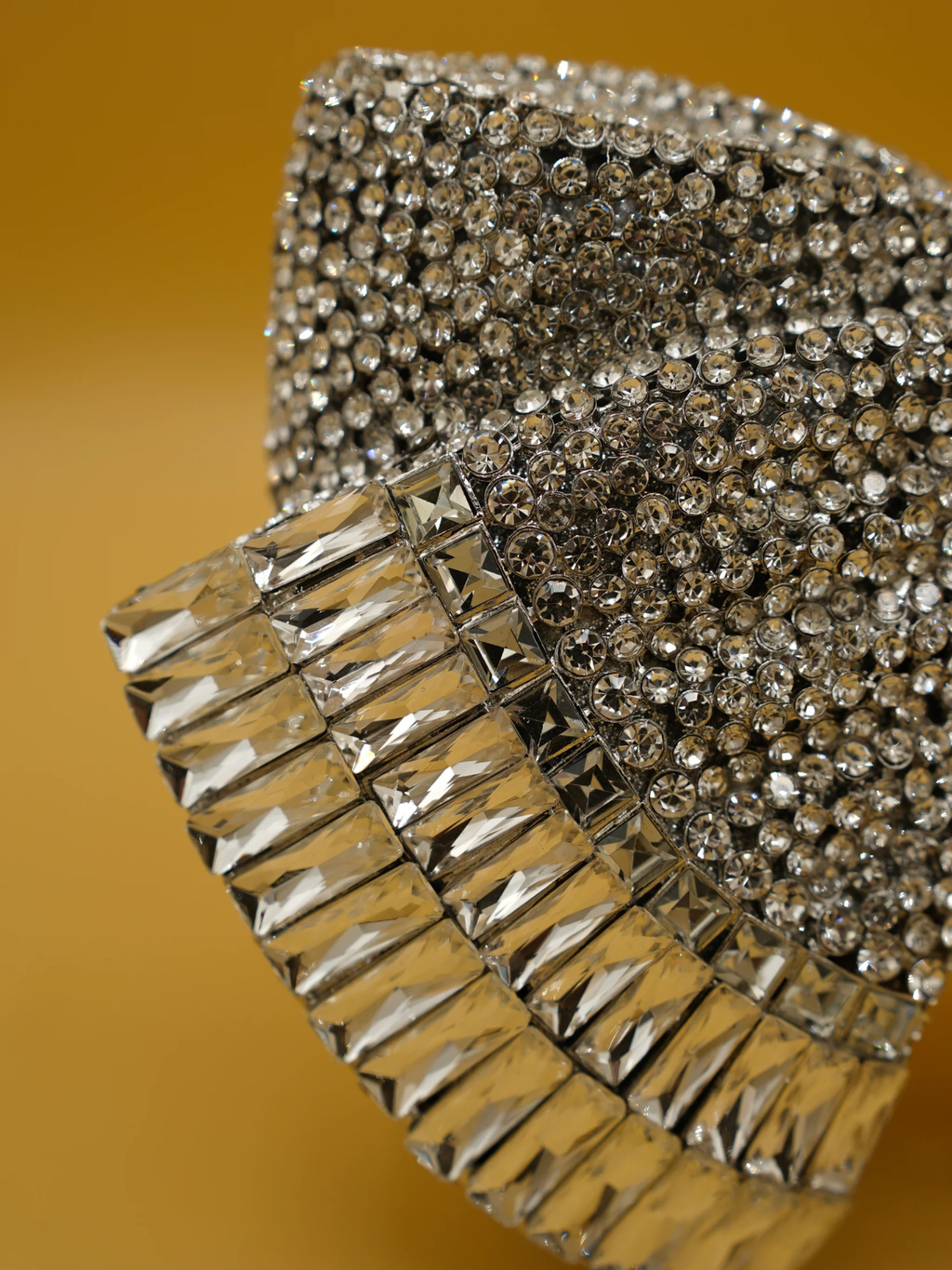 Silver Crystal Belle Bow Clutch