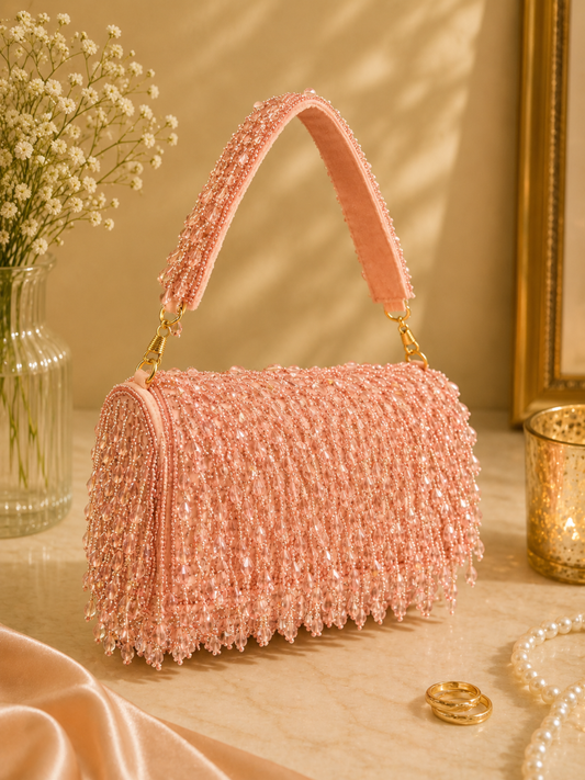 Celeste Beaded Flap Bag