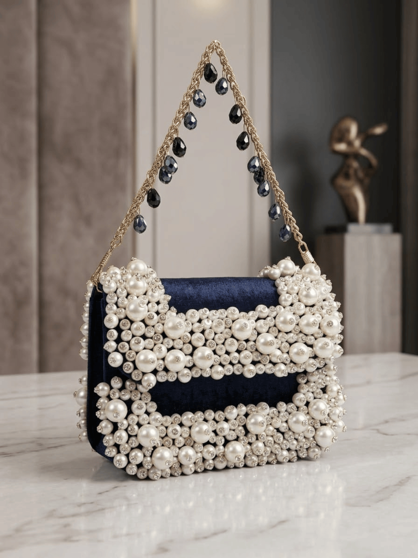 Pearl Embellished Shoulder Bag