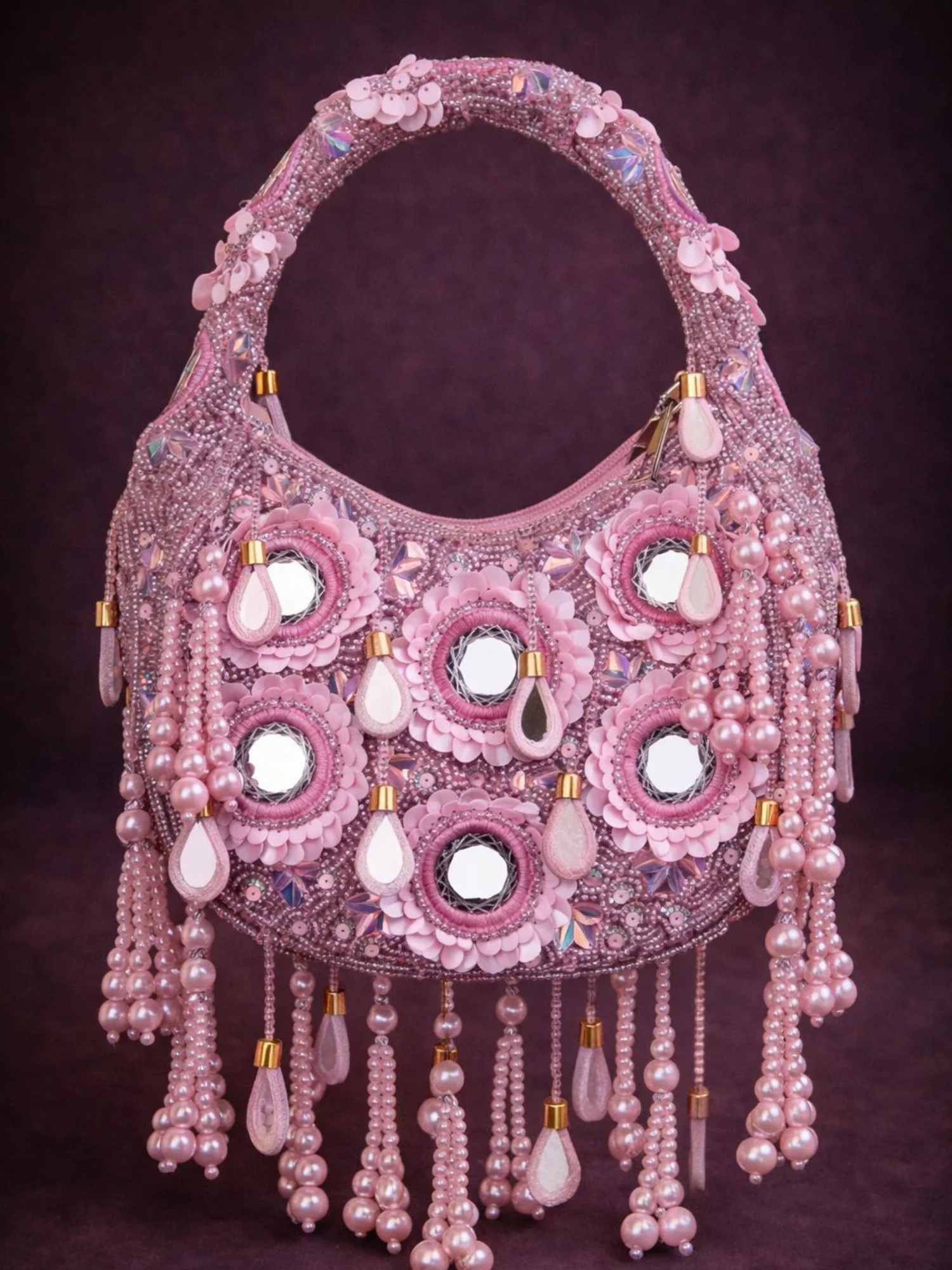 Aarzoo Mirror Pearl Handbag