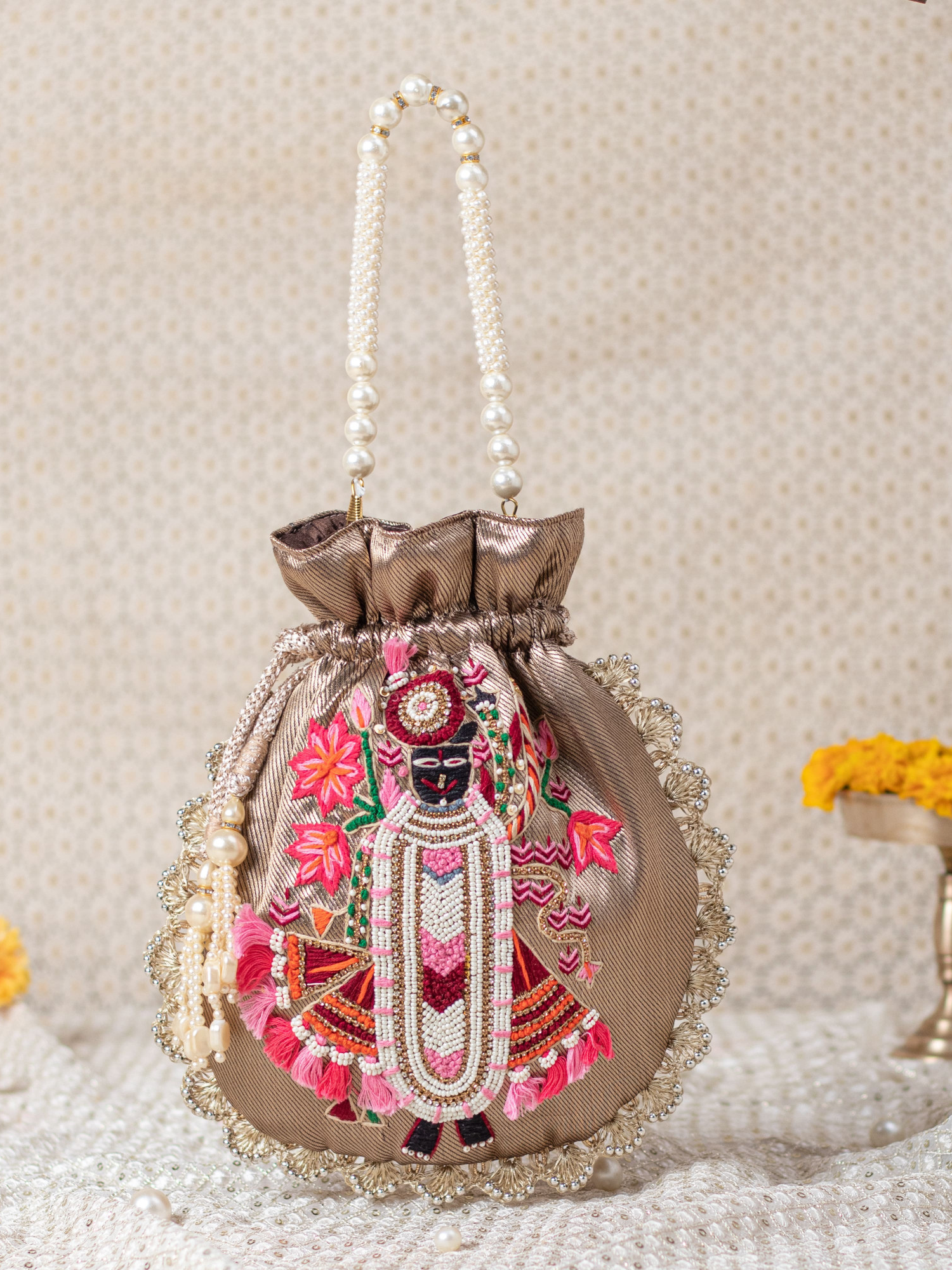 Shreenathji Hand-Embroidered Potli