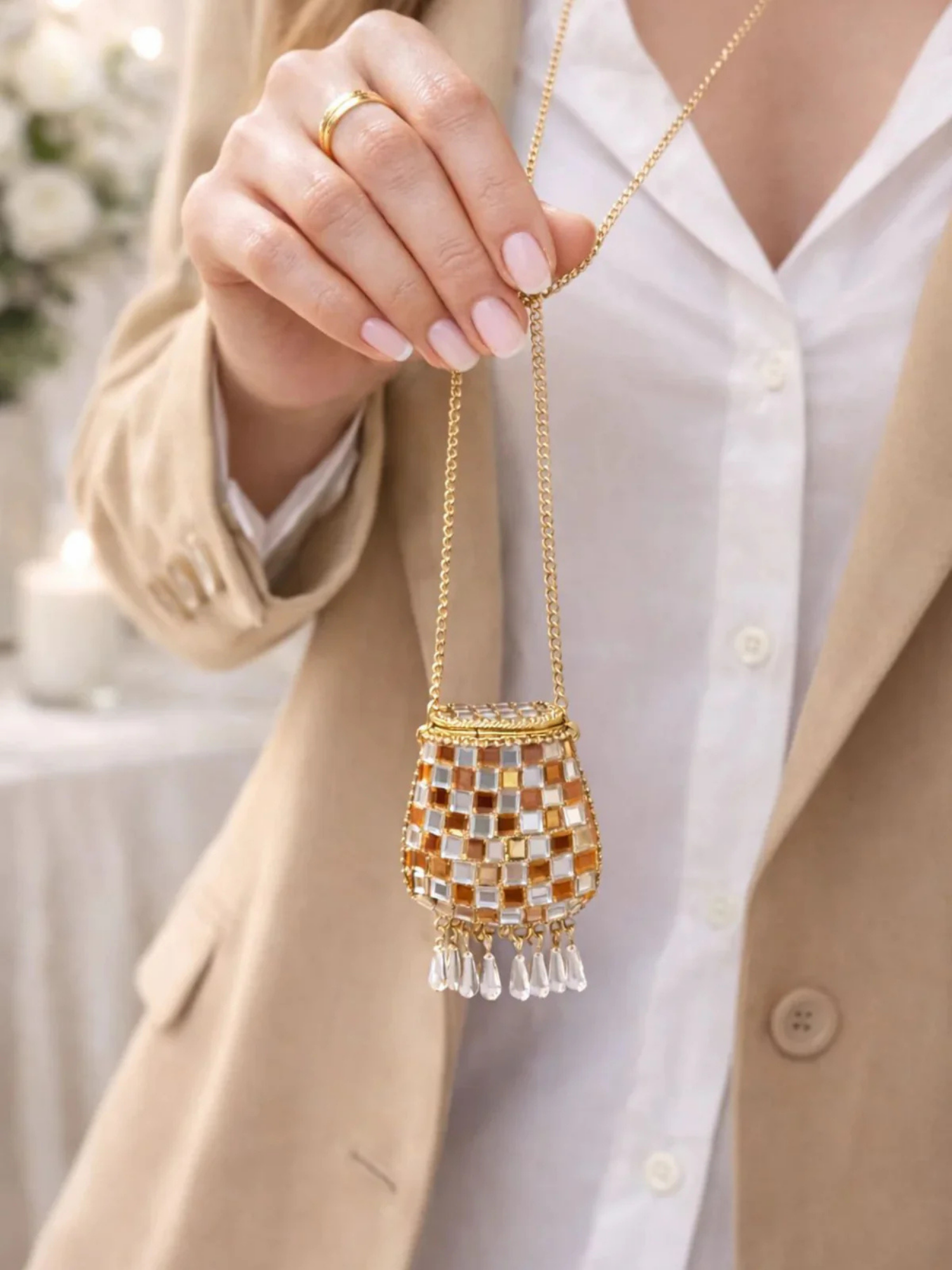 Zareen Mirror Mini Potli Bag