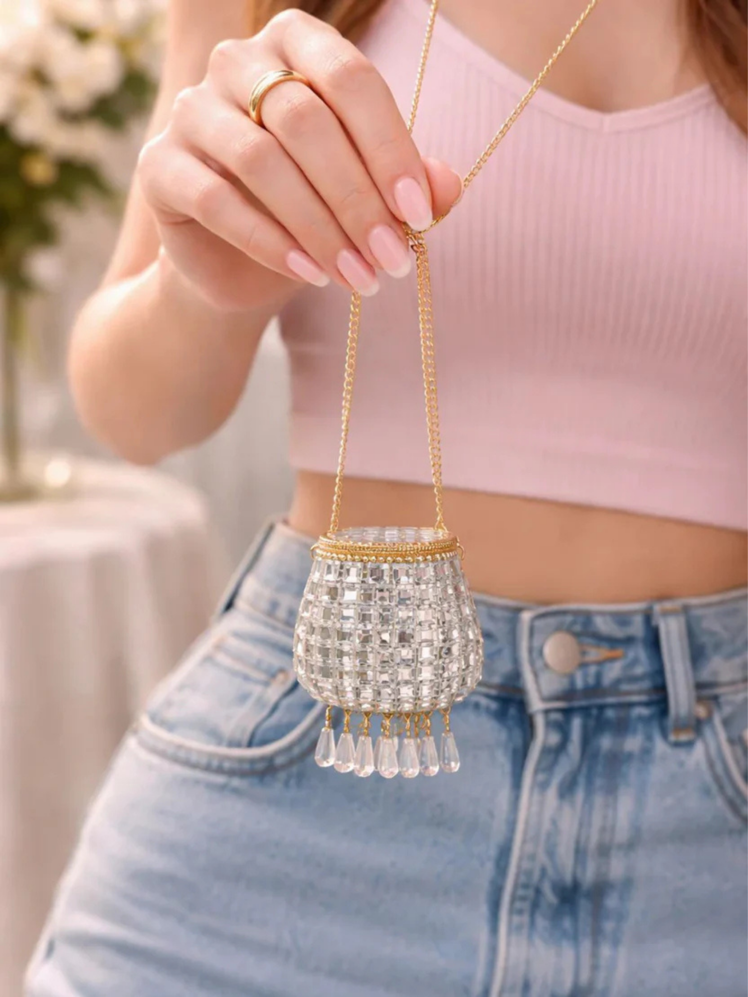 Zareen Mirror Mini Potli Bag