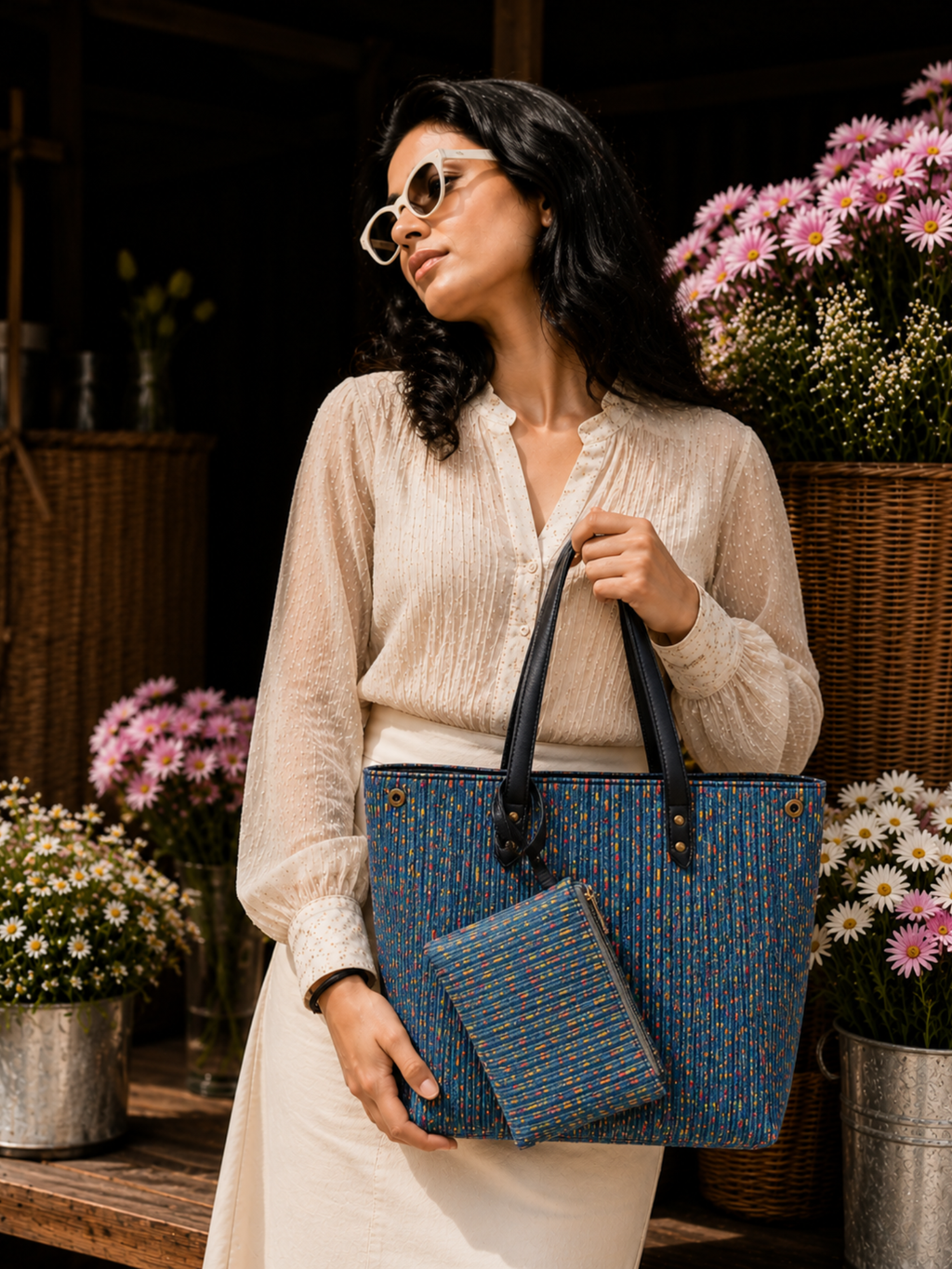 Indigo Speck Everyday Tote