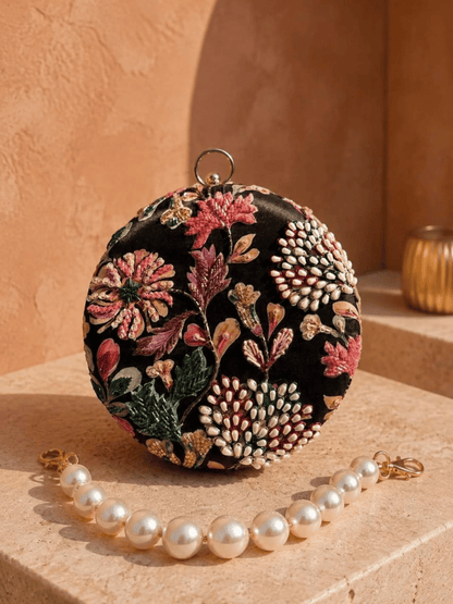 Flora Pearl Round Clutch
