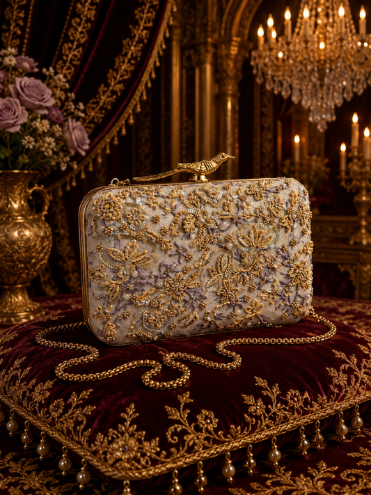 Golden Meadow Luxe Clutch