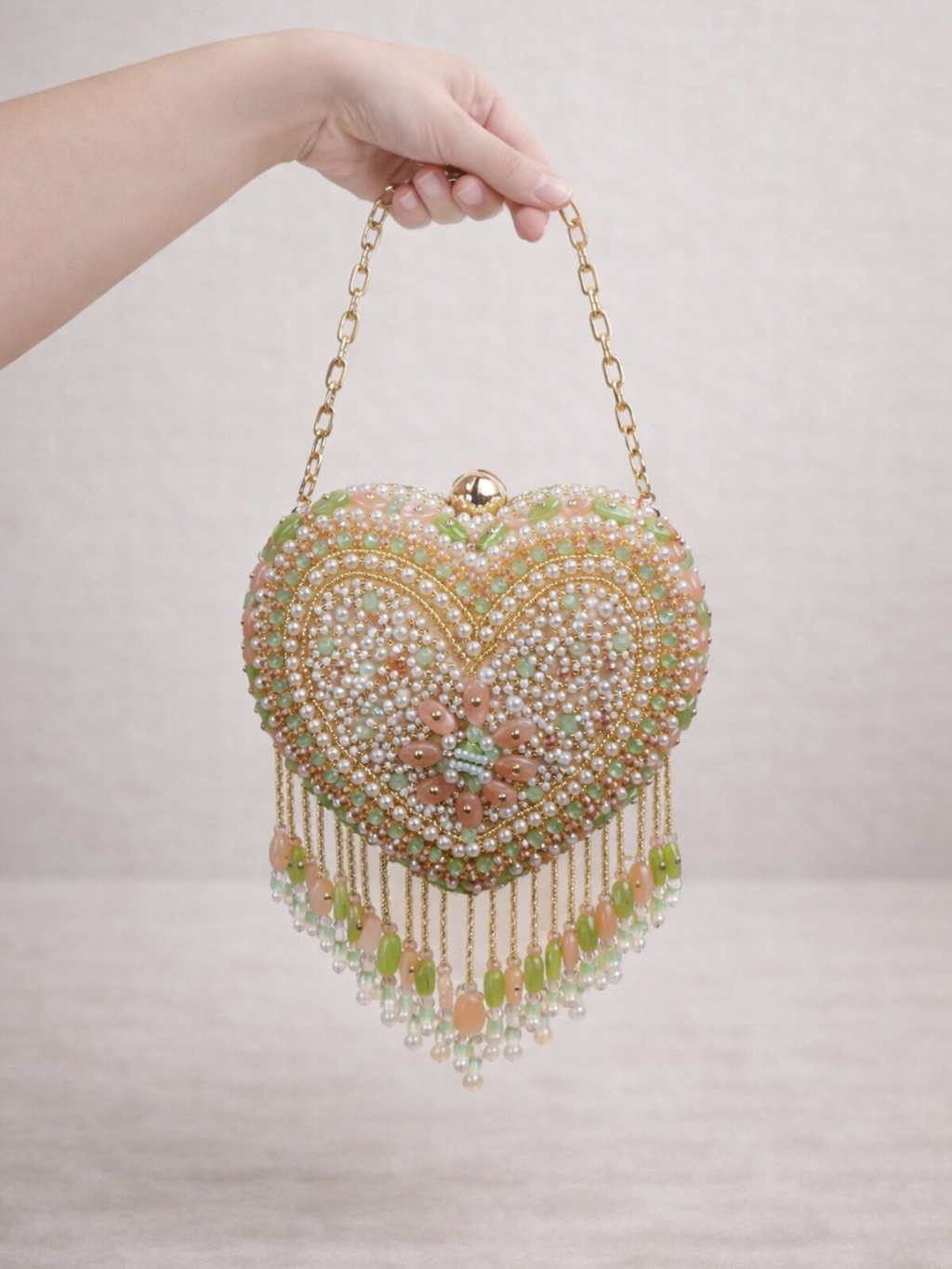 Gulnoor Heart Pearl Sling Bag