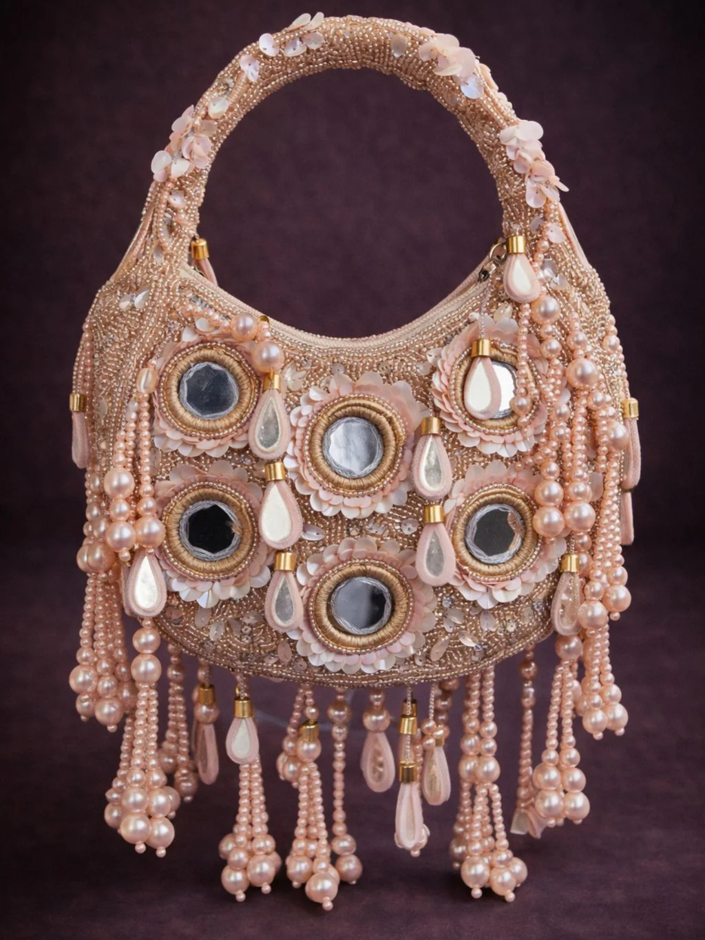 Aarzoo Mirror Pearl Handbag
