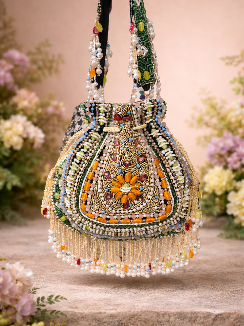 Royal Rajwadi Beaded Potli Bag