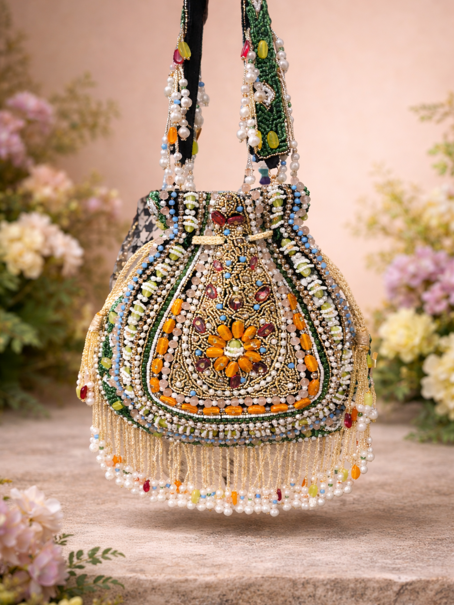 Royal Rajwadi Beaded Potli Bag