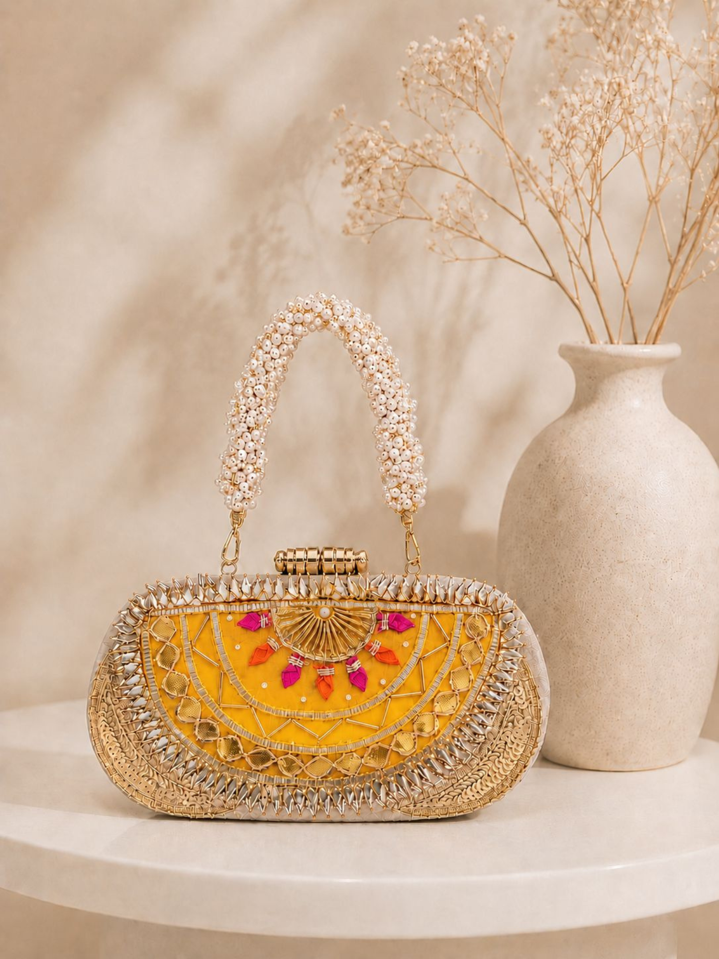 Moonlit Gota Clutch Bag