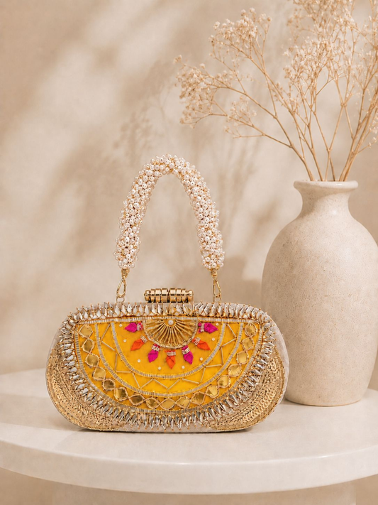 Moonlit Gota Clutch Bag