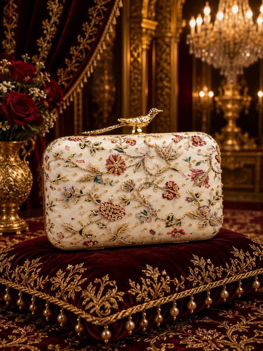 Ivory Blossom Bird Clutch