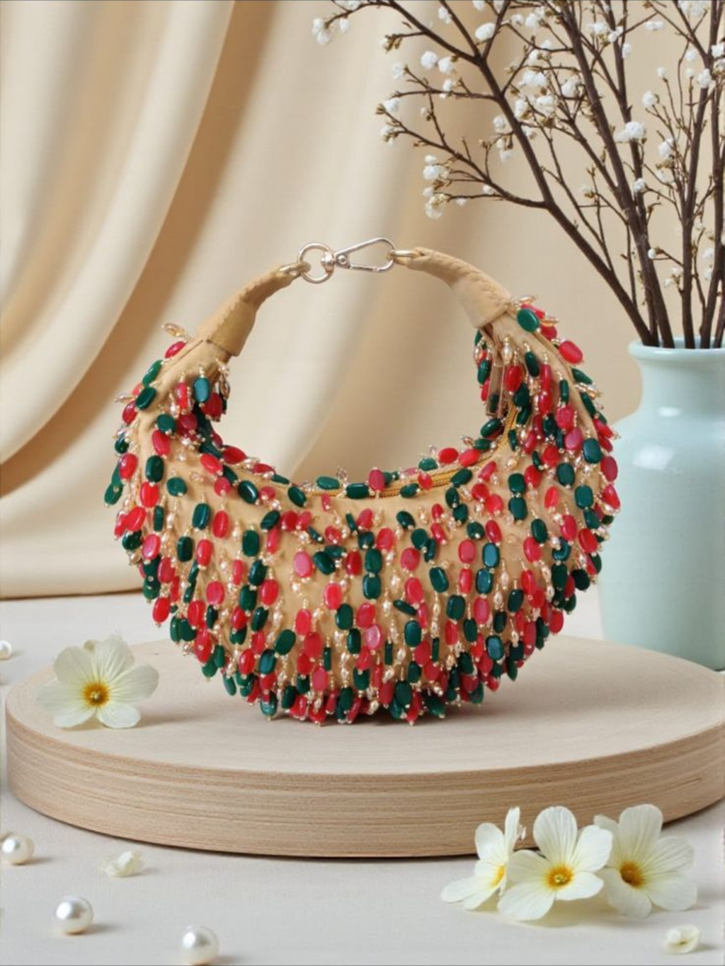 Rangrez Bead Fringe Bag