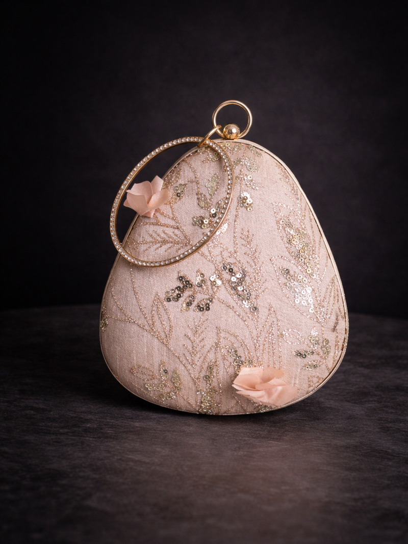 Rosé Whimsy Wristlet Clutch