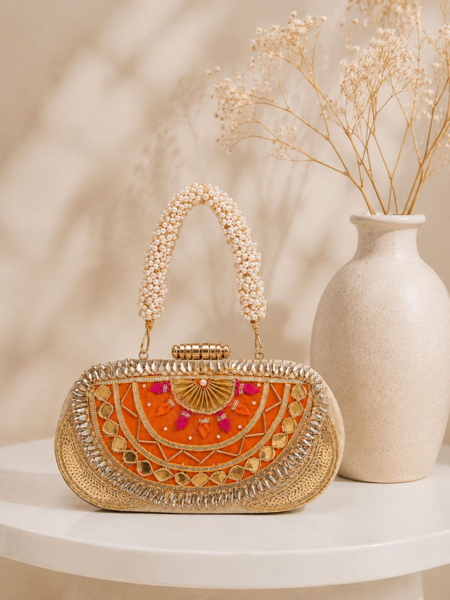 Moonlit Gota Clutch Bag