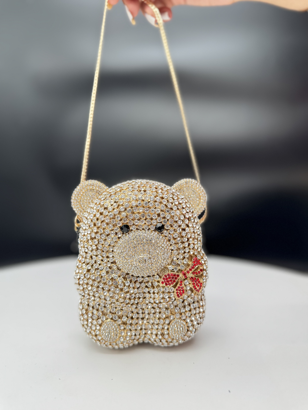 Crystal Cuddle Teddy Clutch