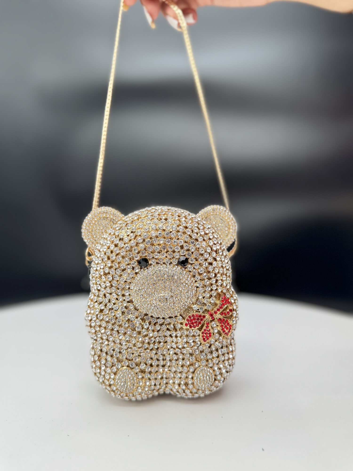 Crystal Cuddle Teddy Clutch