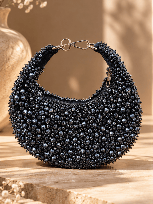 Beaded Luxe Hobo Bag