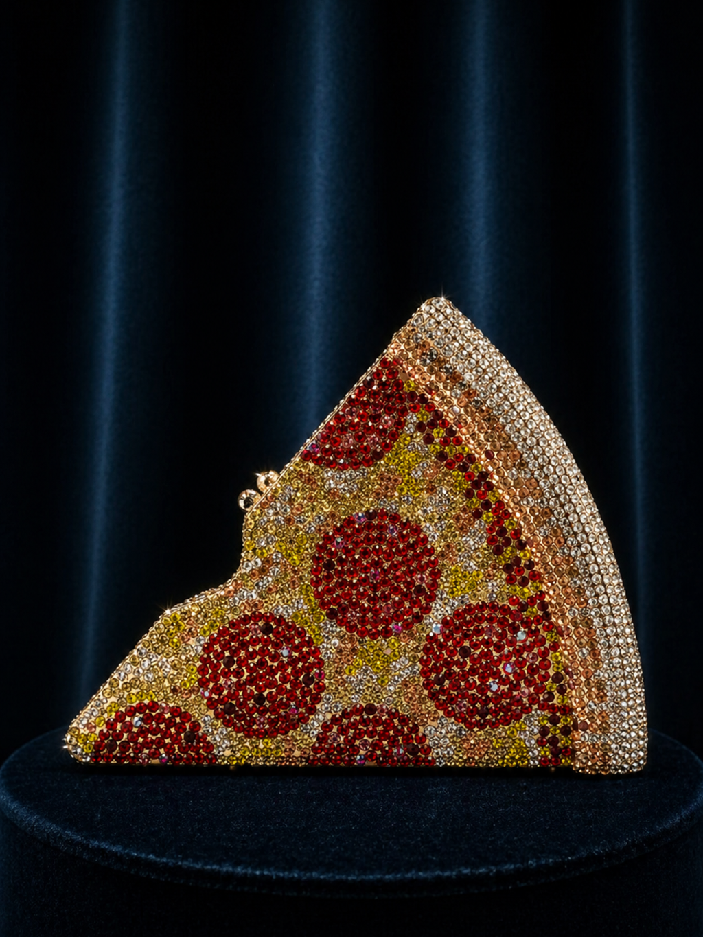 Crystal Pizza Slice Clutch