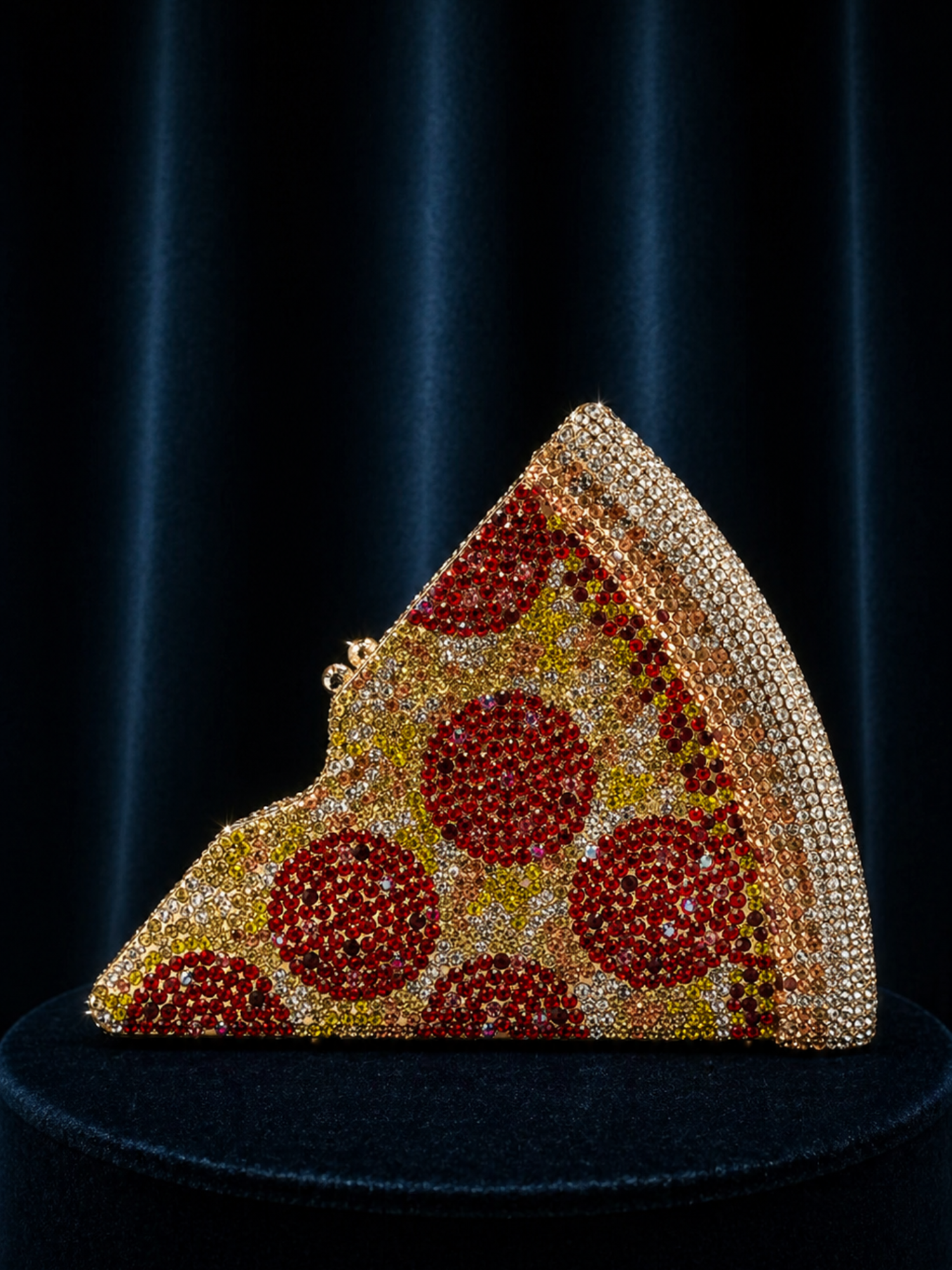 Crystal Pizza Slice Clutch