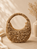 Golden Crescent Pearl Bag