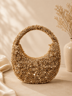 Golden Crescent Pearl Bag