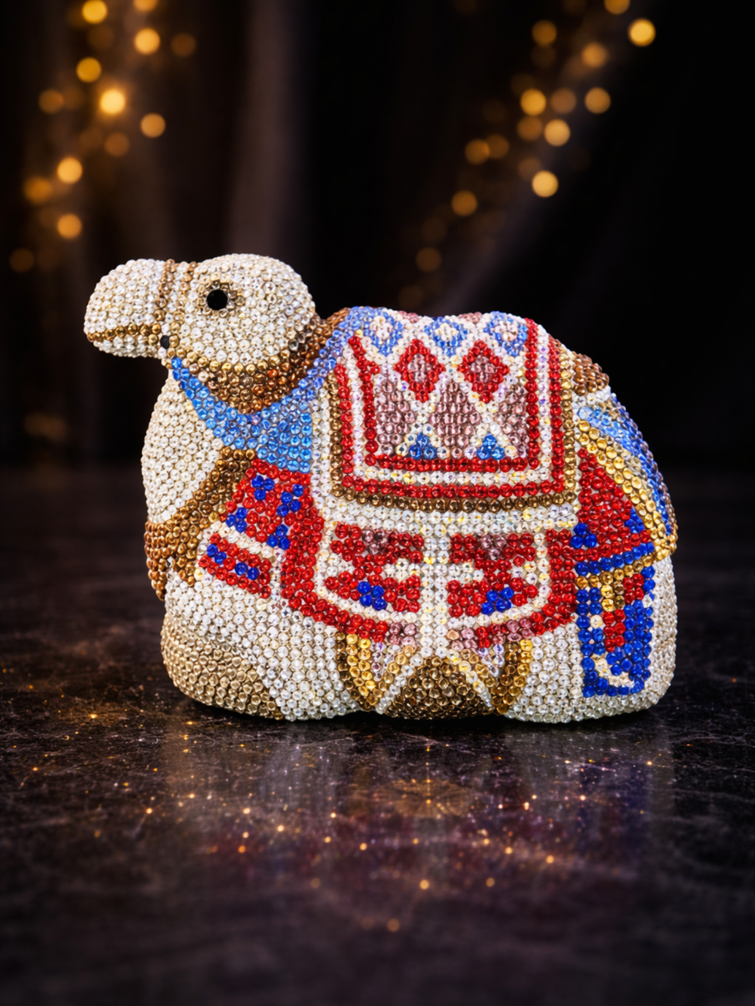 Royal Camel Crystal Clutch