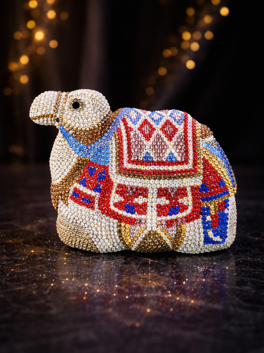 Royal Camel Crystal Clutch