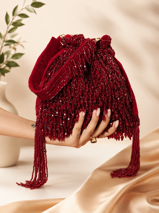 Crimson Luxe Potli