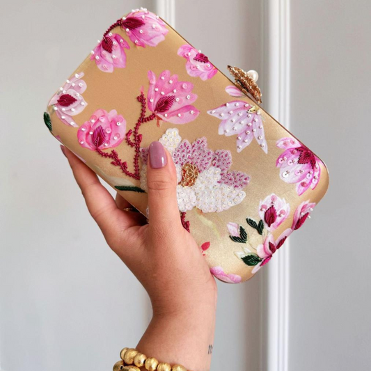 Petal Pearl Embellished Clutch