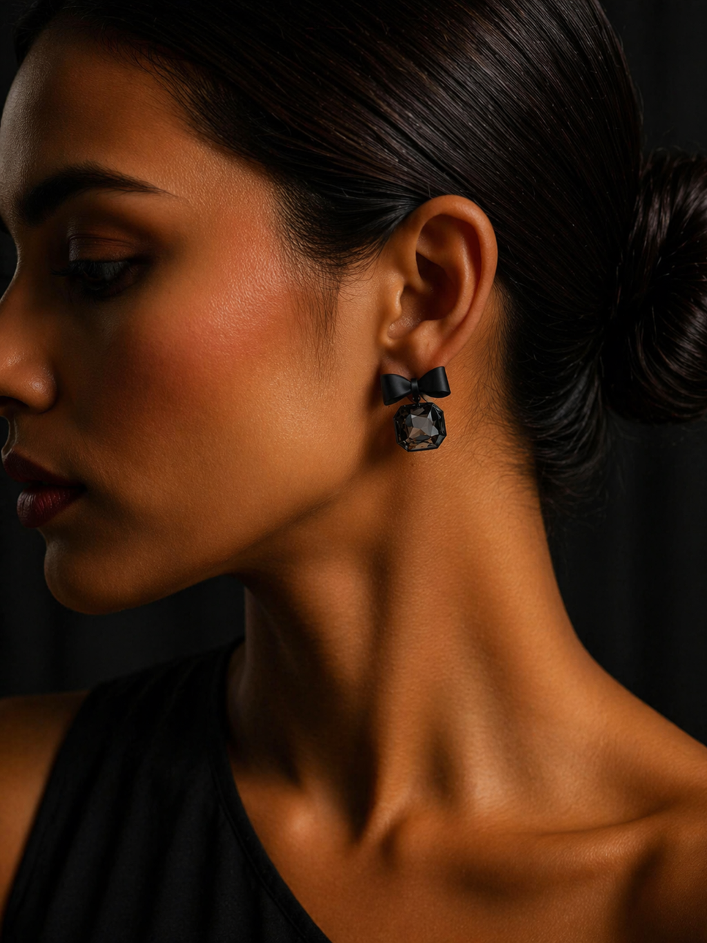 Smoky Bow Earrings