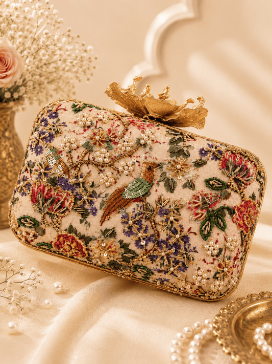 Pink Garden Bird Clutch
