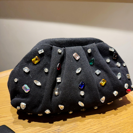 Stellar Dazzle Denim Clutch