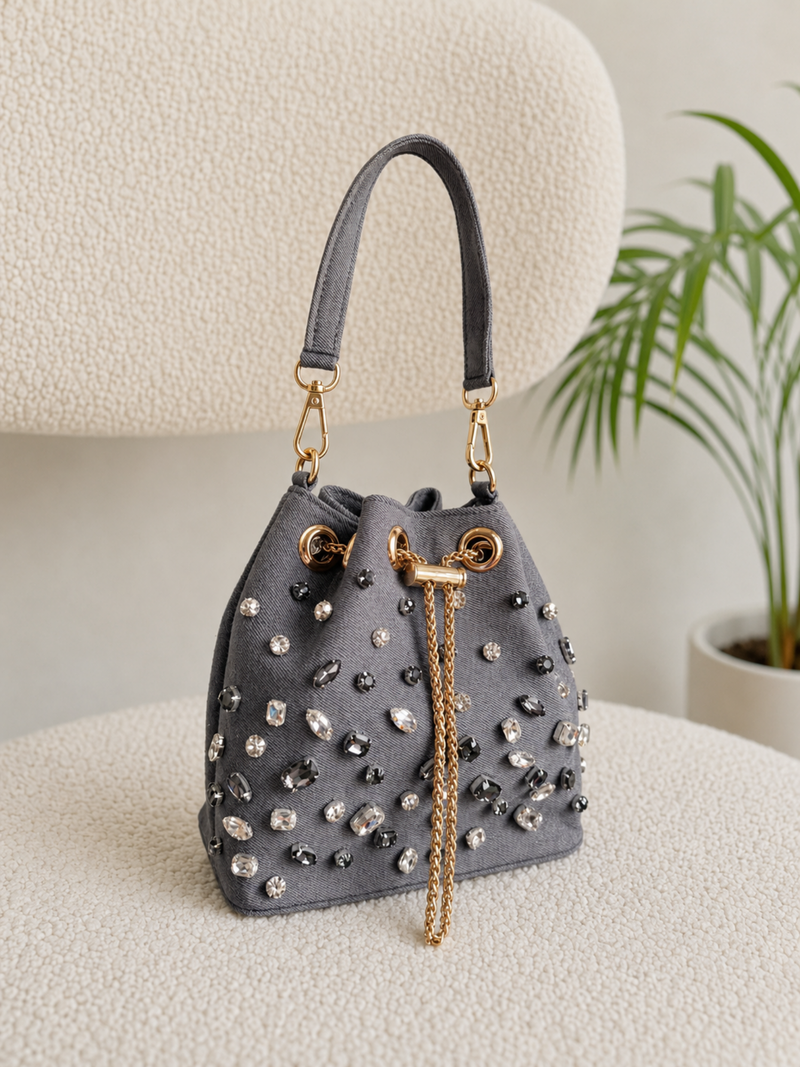 Vogue Denim Bucket Bag