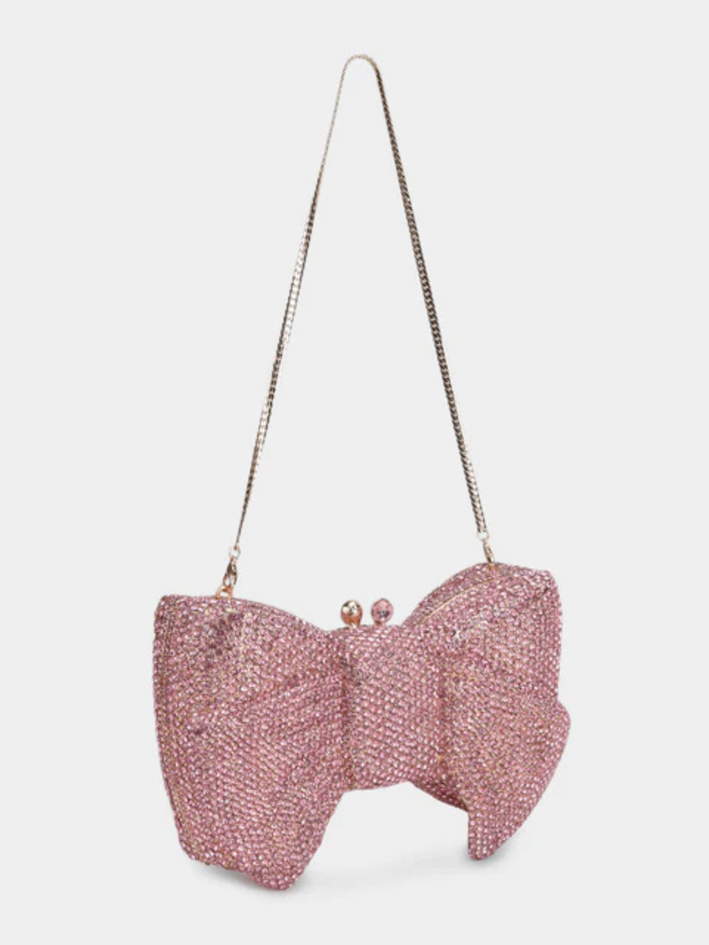 Rosé Ribbon Crystal Bag