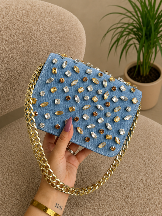 Crystal Flap Bag