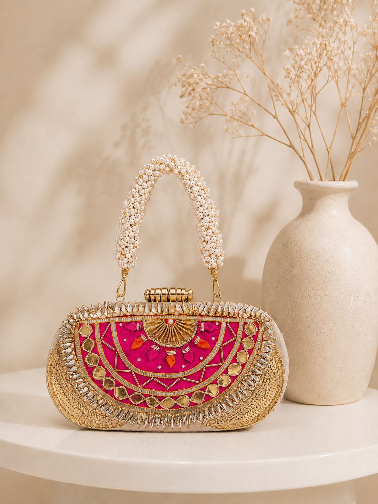 Moonlit Gota Clutch Bag